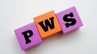 Trzy klocki z literami P, W, S. Symbolizują one zespół Pradera Willego, chorobę genetyczną.